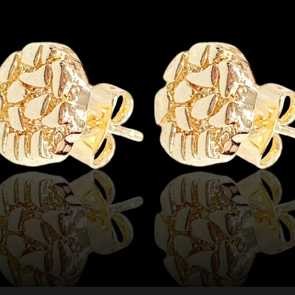Elegant Gold and Silver Stud Earrings